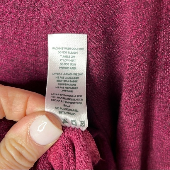 Sundry Puff Sleeve Raglan Top Magenta Size 2 Rayon Blend Sweatshirt - Picture 8 of 8